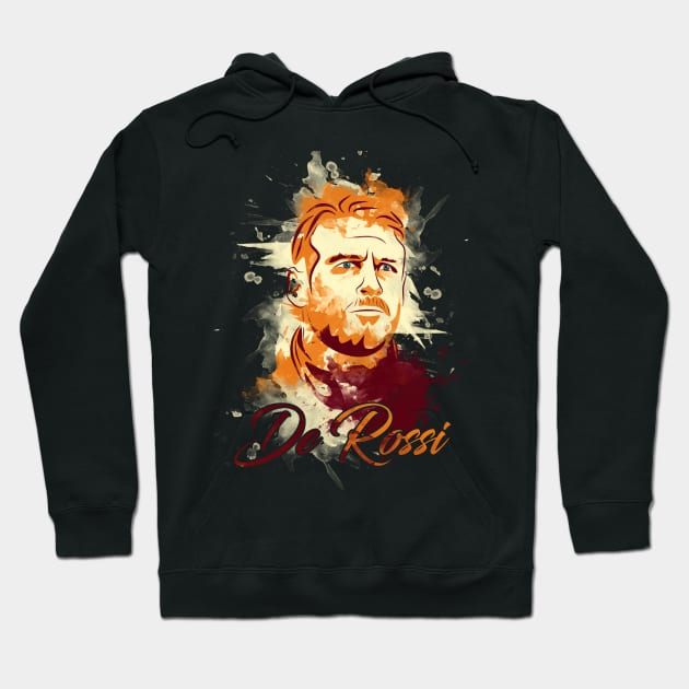 Daniele De Rossi Watercolor. Hoodie by CryptoTextile